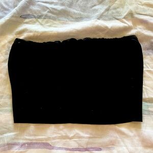 Black Cropped Tube Top Size S